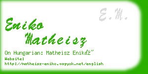 eniko matheisz business card